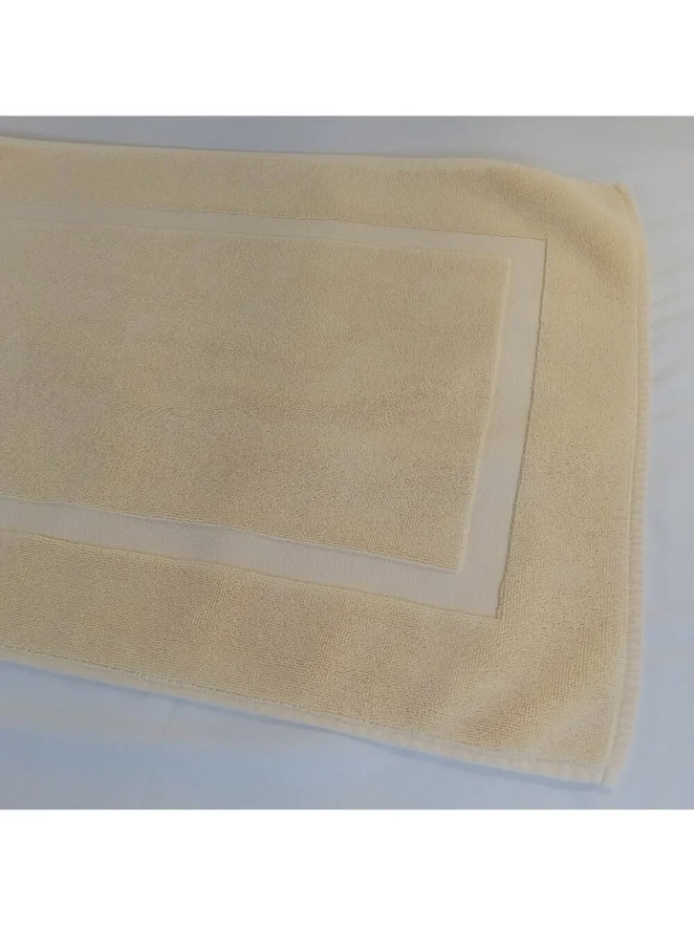 Restoration Hardware Yellow Bath Mat 20x30 Cotton Terry Reversible Bath Rug